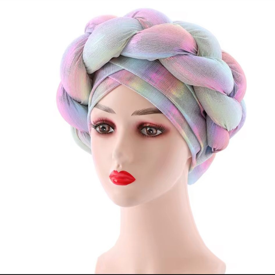 Turban Aurore Boréale – Collection Prestige Éclat