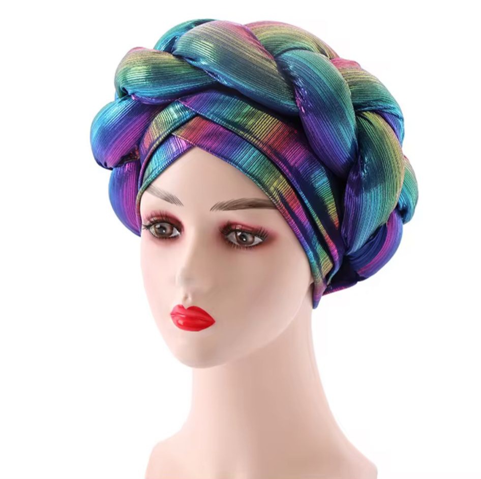 Turban Aurore Boréale – Collection Prestige Éclat
