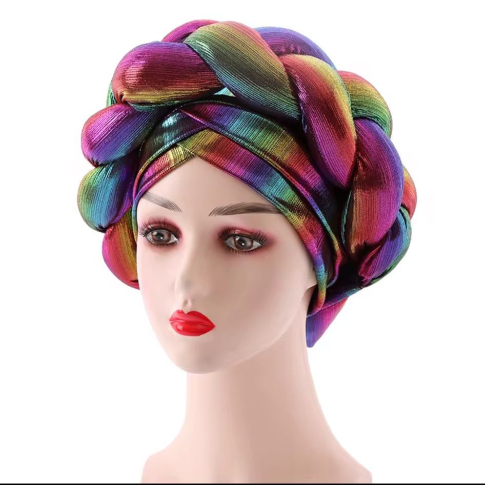 Turban Aurore Boréale – Collection Prestige Éclat